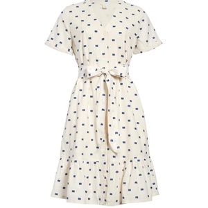 Ivory Clip Dot Shirtdress 1X (14W - 16W)